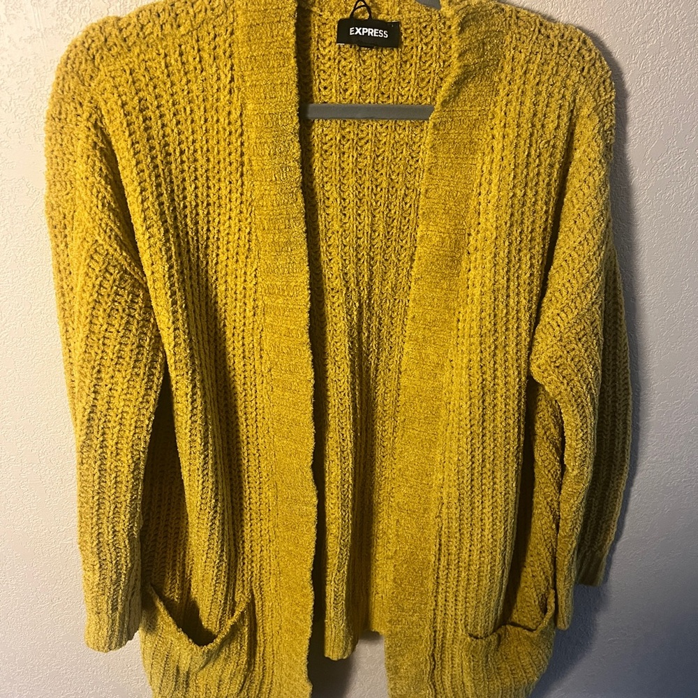 Express Women's Mustard Cardigan